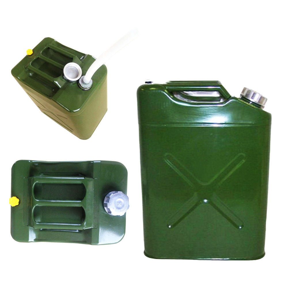 EU 20L Liter 5 Gallon Jerry Steel Tank Fuel Can Gas Fuel Tank Gasoline Green eBay