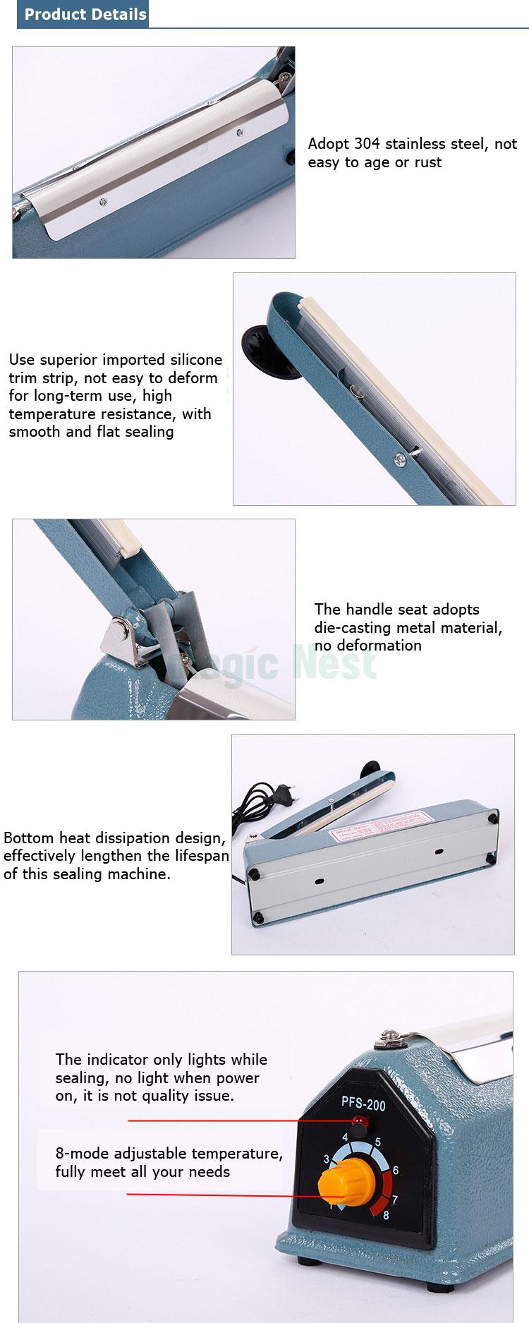 8" 12" 16" Hand Impulse Heat Sealing Sealer Machine Poly