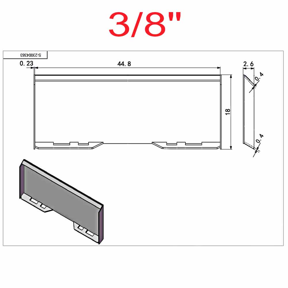1/4" 5/16" 3/8" 1/2" Quick Tach Attachment Mount Plate Skid Steer